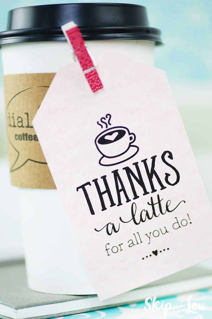 Thanks A Latte! Free Printable Gift Tags | Skip To My Lou | Free pertaining to Thanks A Latte Free Printable