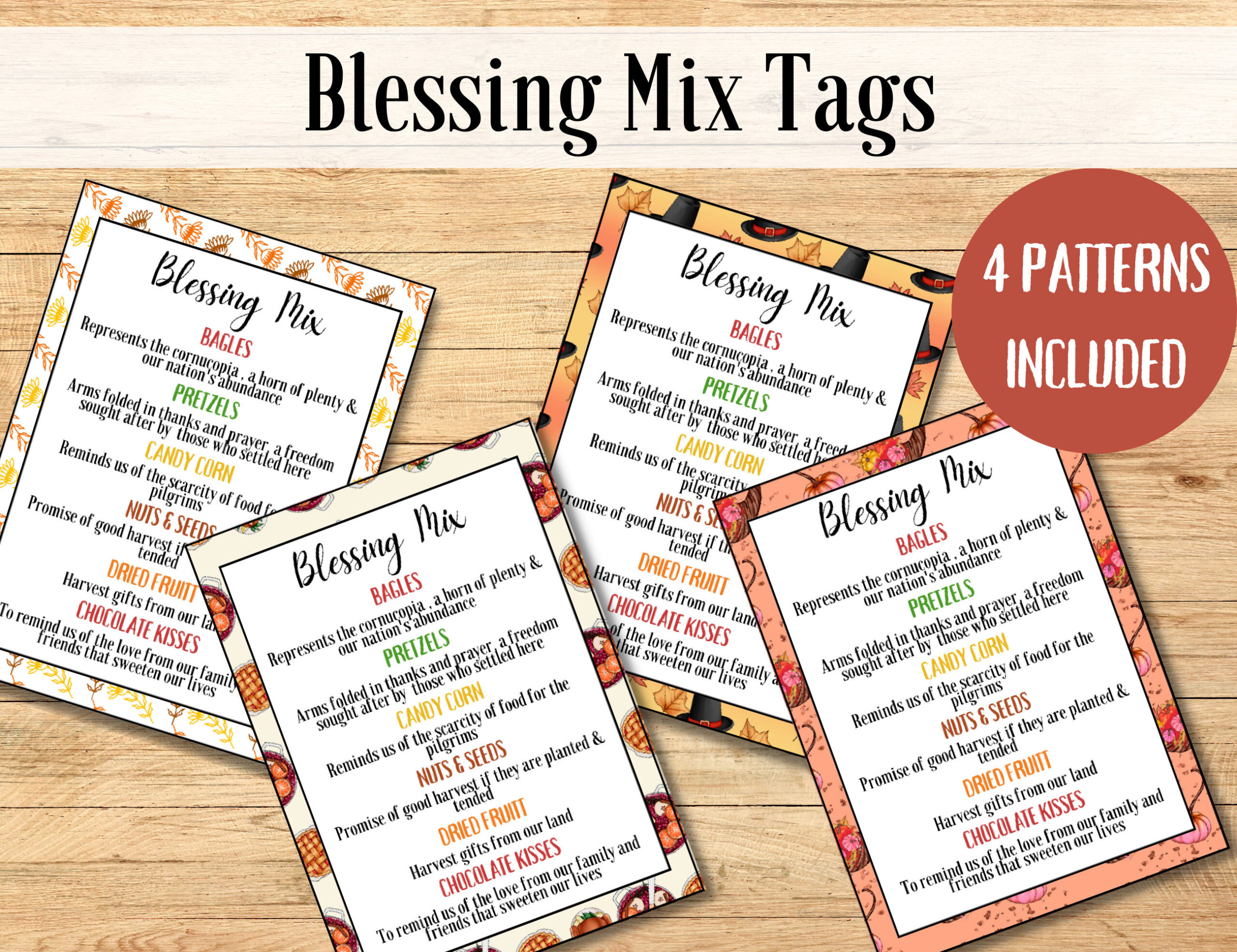 Free Printable Blessing Mix Printable Tags FREE Printable HQ