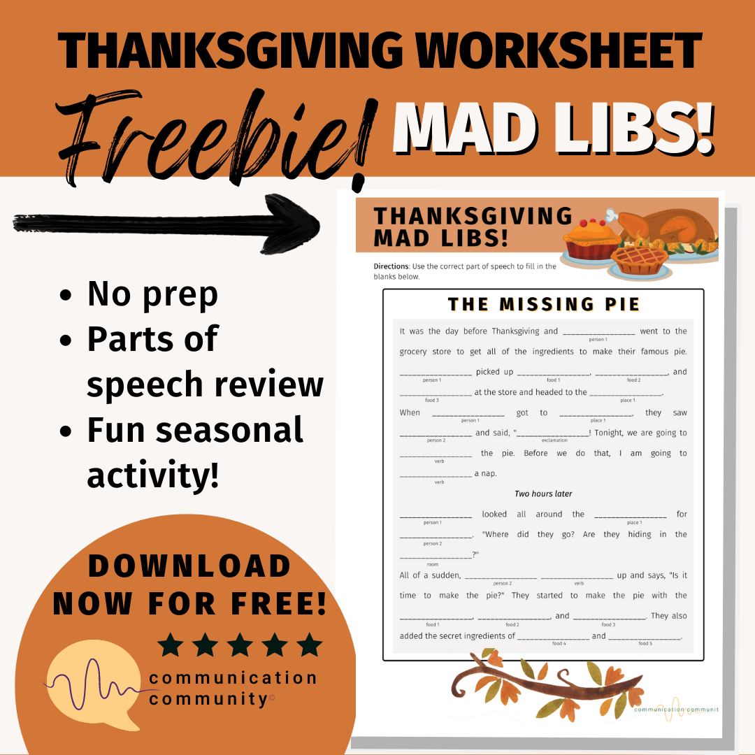 Thanksgiving Mad Libs Freebie throughout Thanksgiving Mad Libs Printable Free