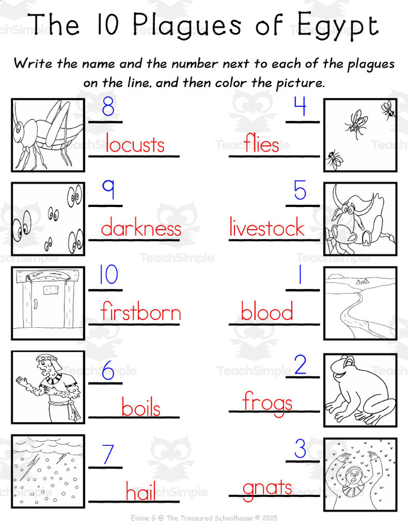 The 10 Plagues Of Egypt Worksheet Packteach Simple regarding Printable 10 Plagues Of Egypt Worksheet