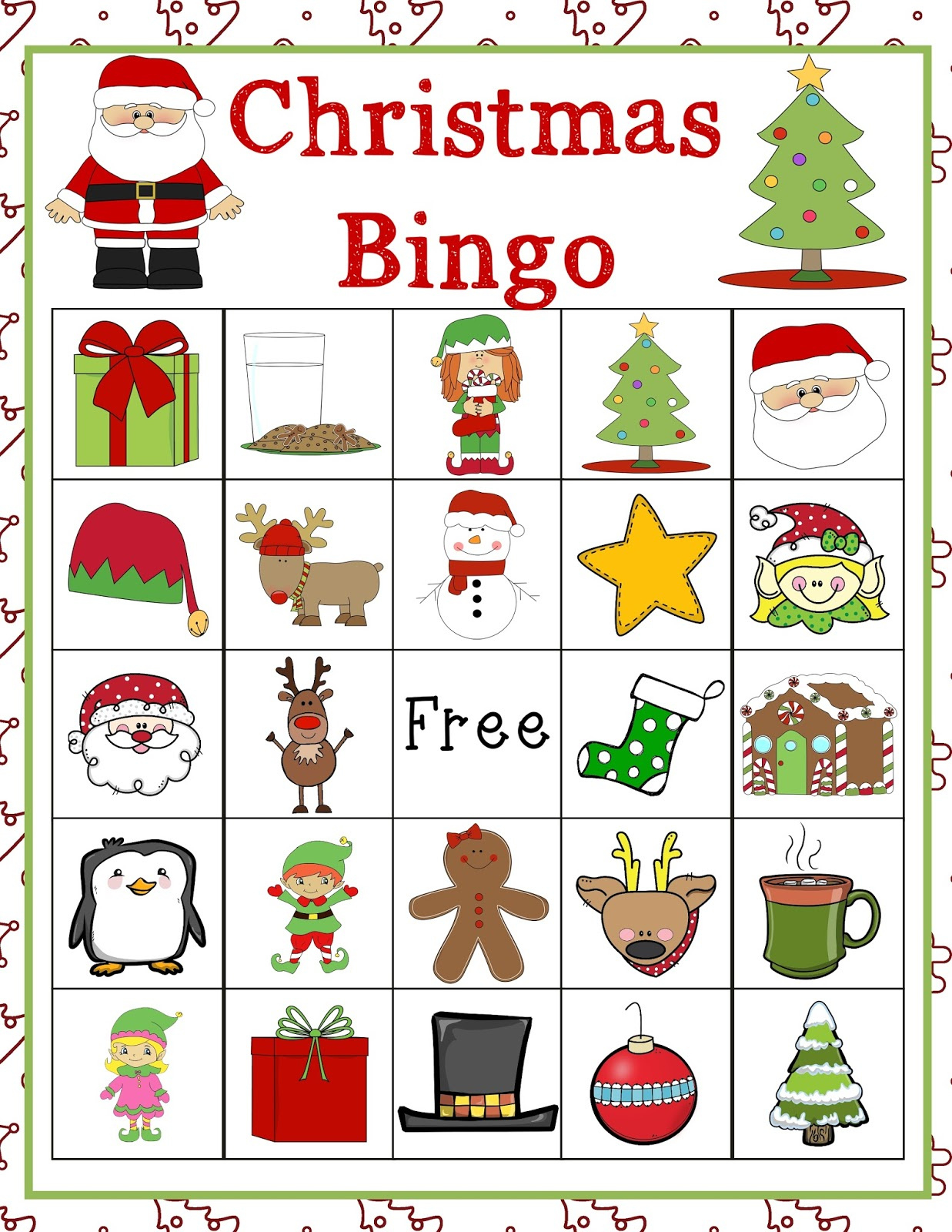The Cozy Red Cottage: Christmas Bingo! (Free Printable Game) with regard to Free Printable Holiday Bingo Cards