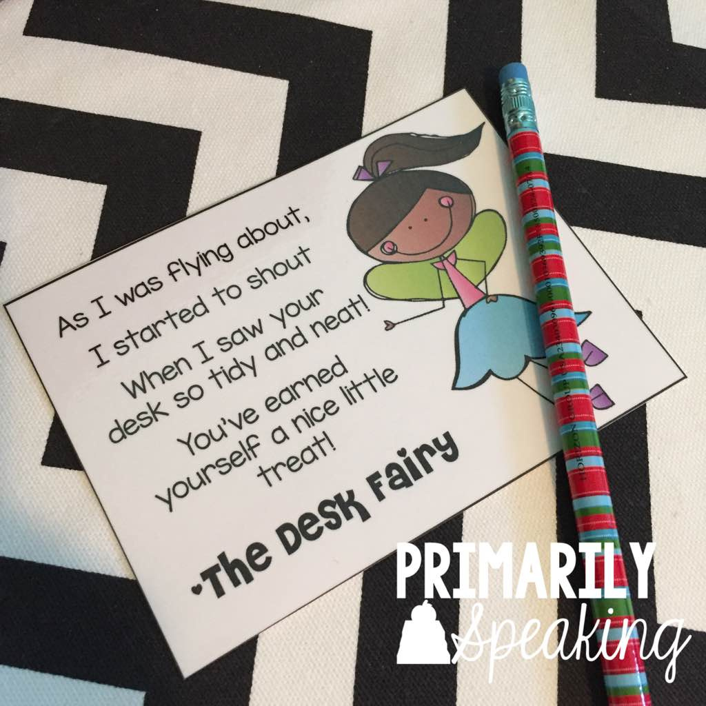 The Desk Fairy Left You A Little {Free} Treat! | Primarily Speaking for Desk Fairy Notes Free Printable