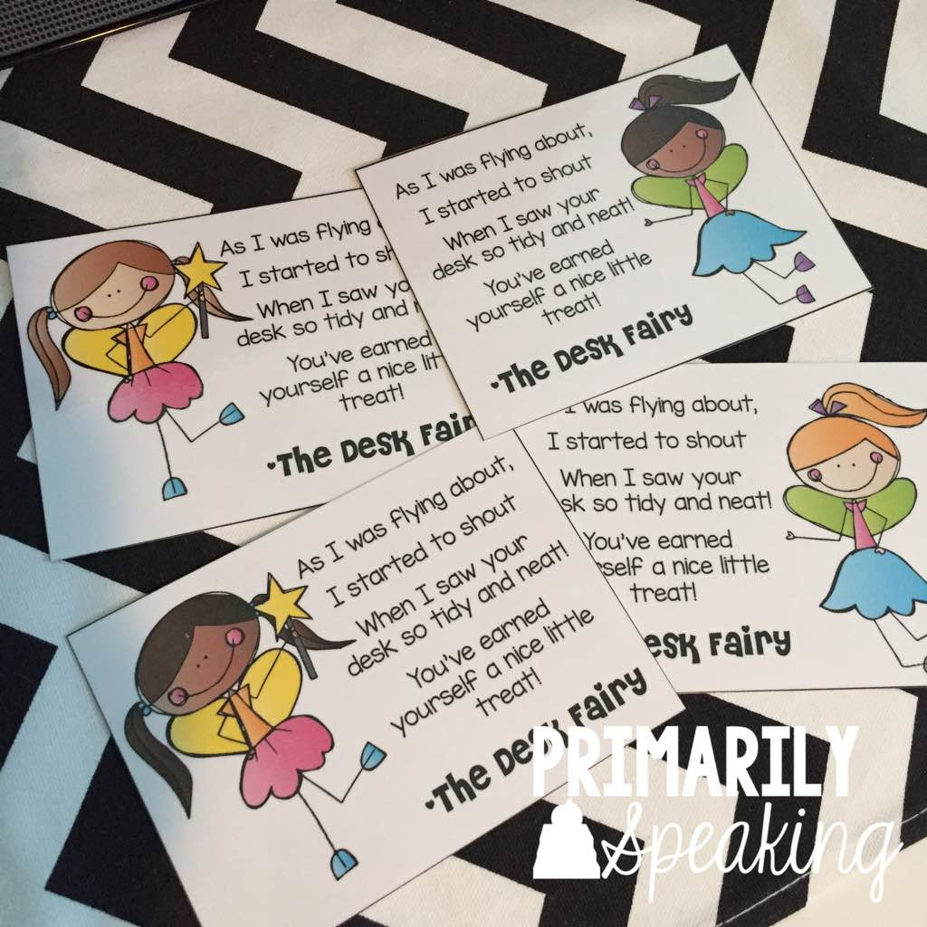 The Desk Fairy Left You A Little {Free} Treat! | Primarily Speaking within Desk Fairy Notes Free Printable