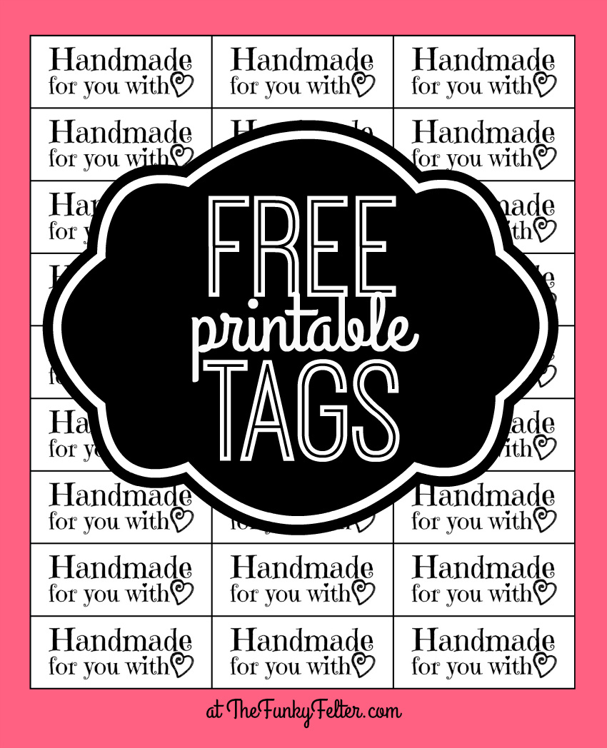 Free Printable Handmade with Love Printable Tags FREE Printable HQ