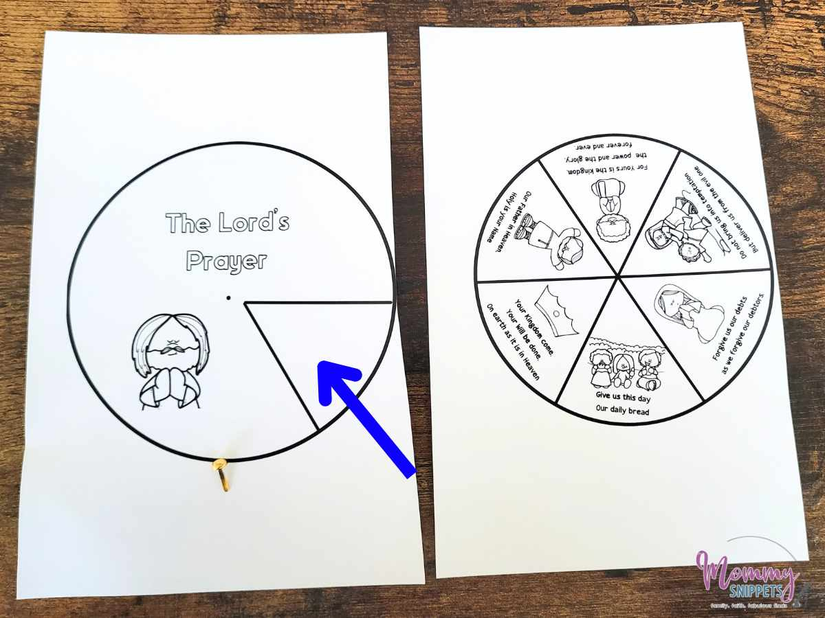 The Lord&amp;#039;S Prayer For Kids- A Printable Color Your Own Wheel Craft inside Printable Prayer Craft Activities