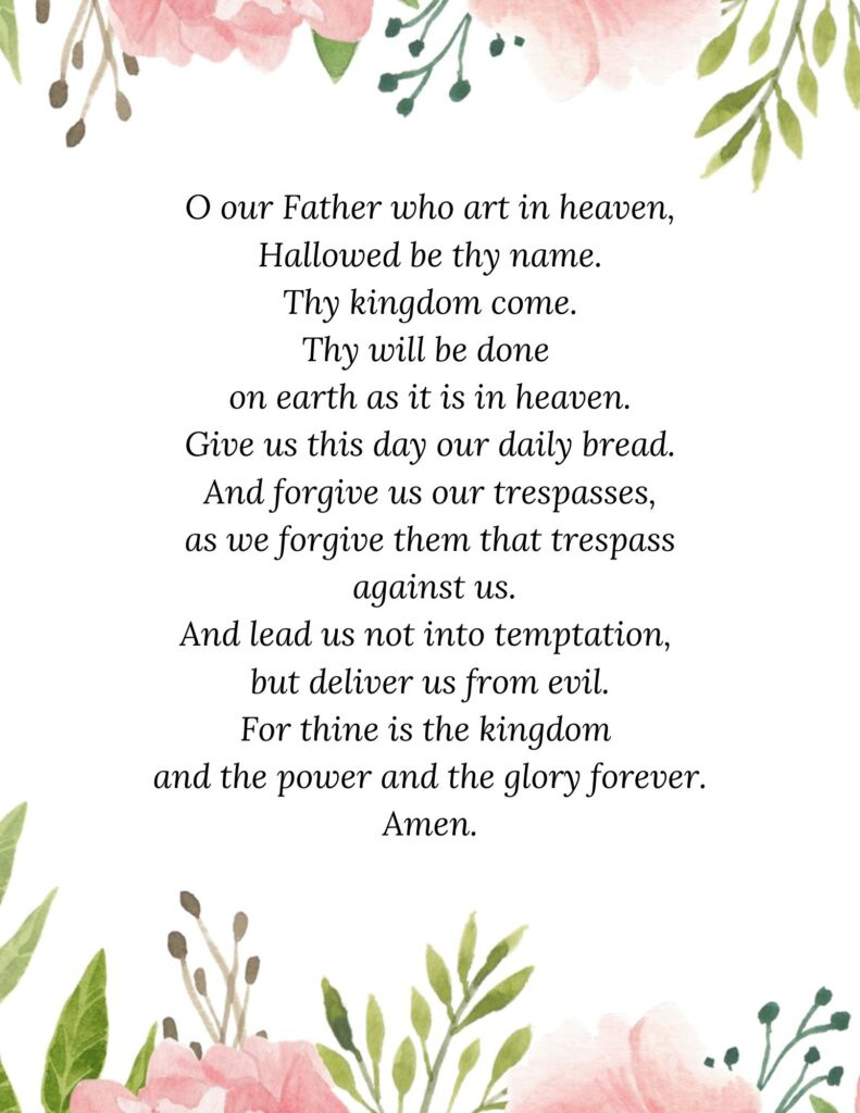 The Lord&amp;#039;S Prayer Printable throughout Free Printable the Lord&amp;amp;#039;s Prayer Printable