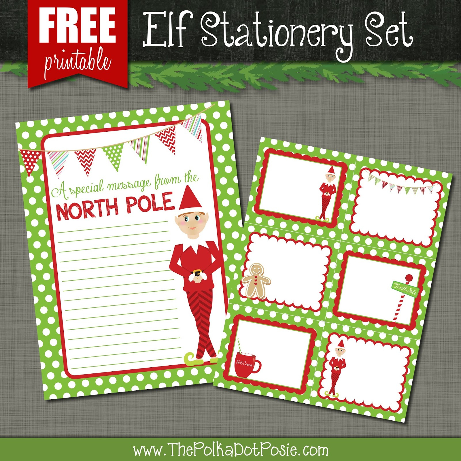 The Polka Dot Posie: Free Printables For Your Christmas Elf pertaining to Elf On The Shelf Stationary Printable Free