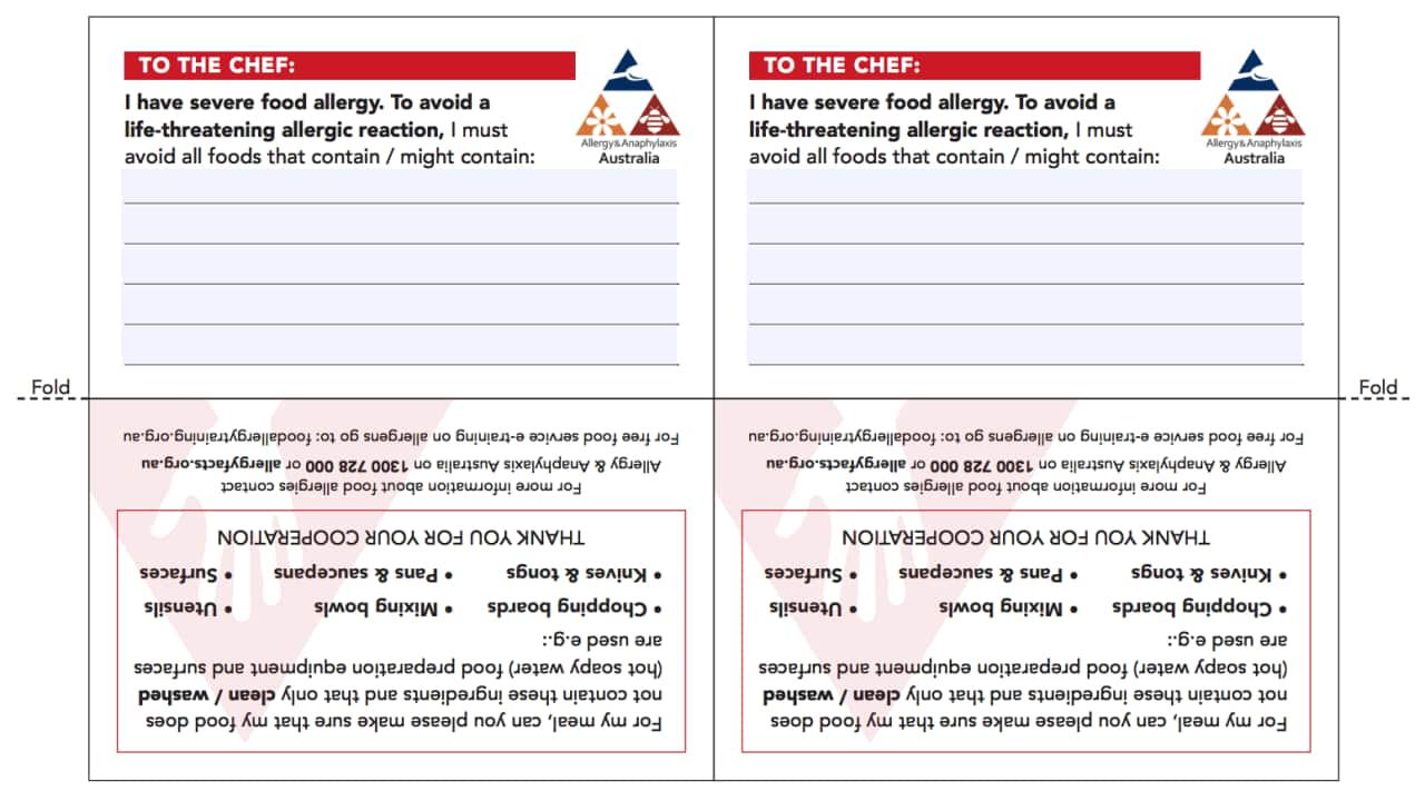 These Multilingual Chef Cards Are Helping People With Food within Free Printable Allergy Cards