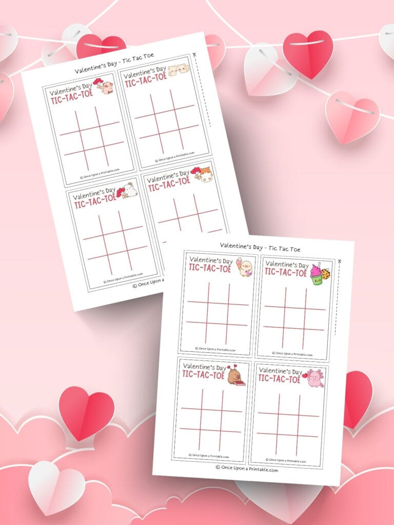 Tic Tac Toe Valentine&amp;#039;S Cards (Free Printable) - Once Upon A Printable throughout Free Printable Valentine Stationery