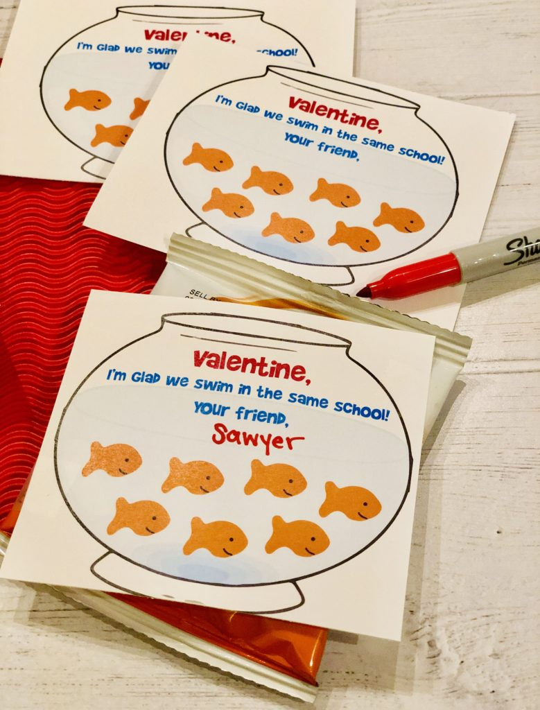 Toddler Goldfish Valentine Printable - #Neverdonewithfun for Goldfish Valentine Printable Free