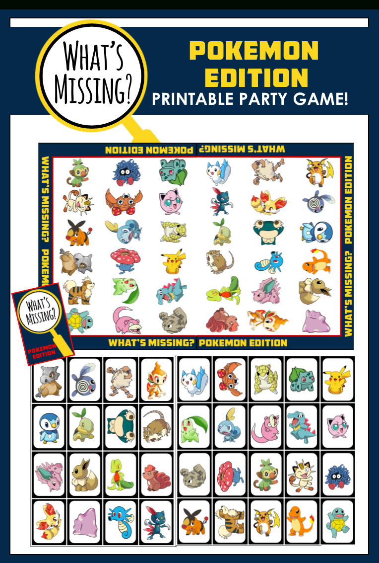 Top 12 Pokemon Party Games with Free Printable Pokemon Party Games