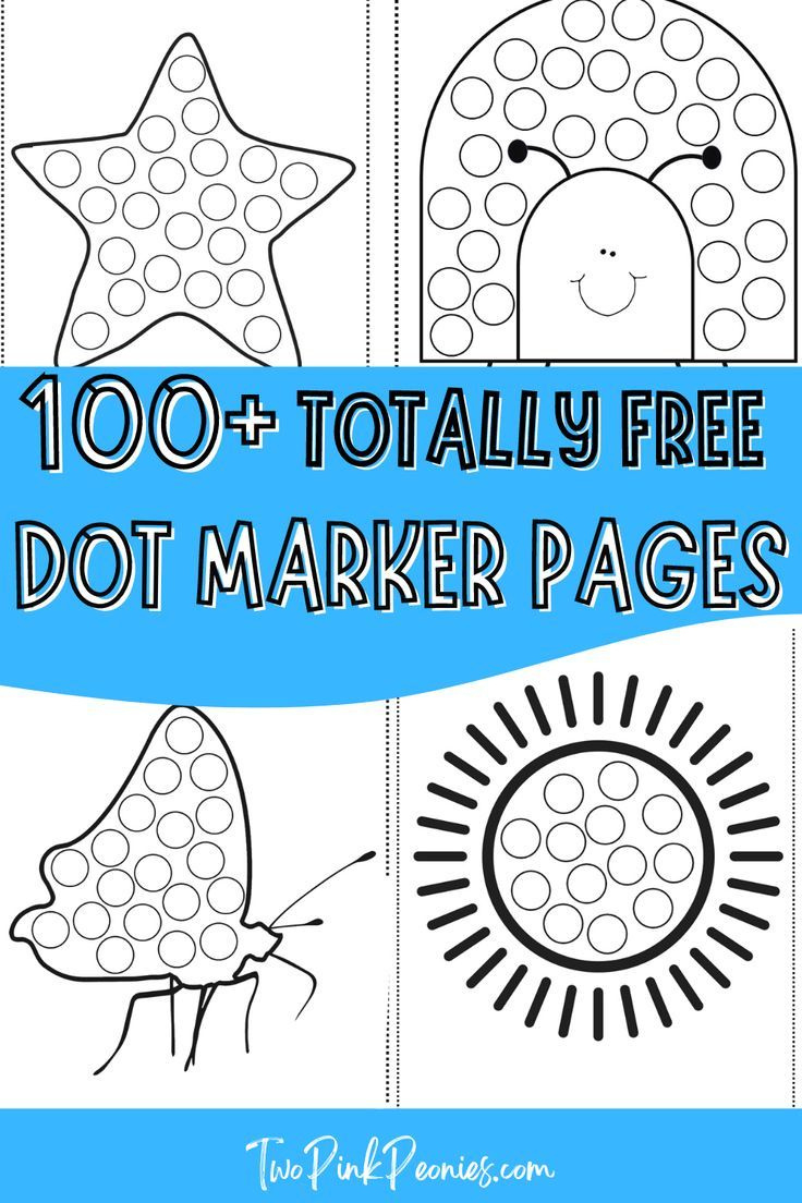 Totally Free Dot Marker Pages (Over 100 Free Dot Marker Pages with Dot Markers Free Printables