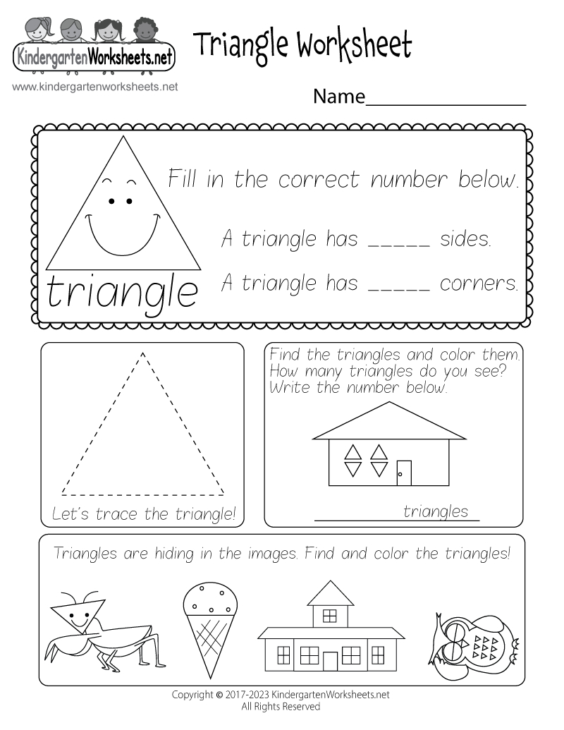 Triangle Worksheet - Free Printable, Digital, &amp;amp; Pdf in Free Printable Triangle Worksheet Preschool