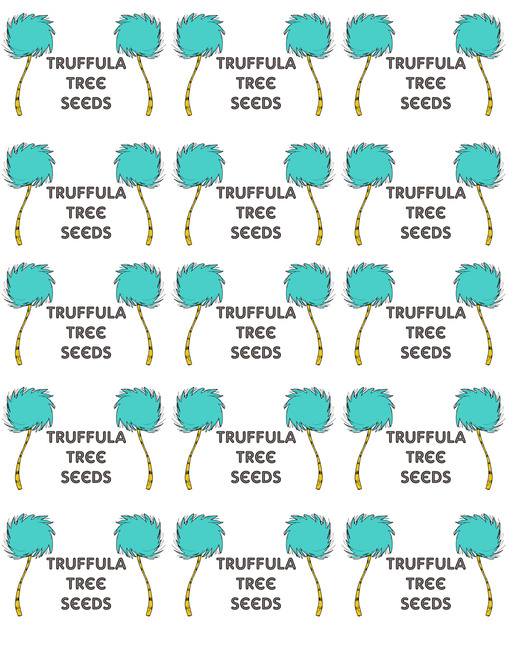Truffula Tree Seeds *Free Printable - The Crafting Chicks with regard to Truffula Seeds Free Printable