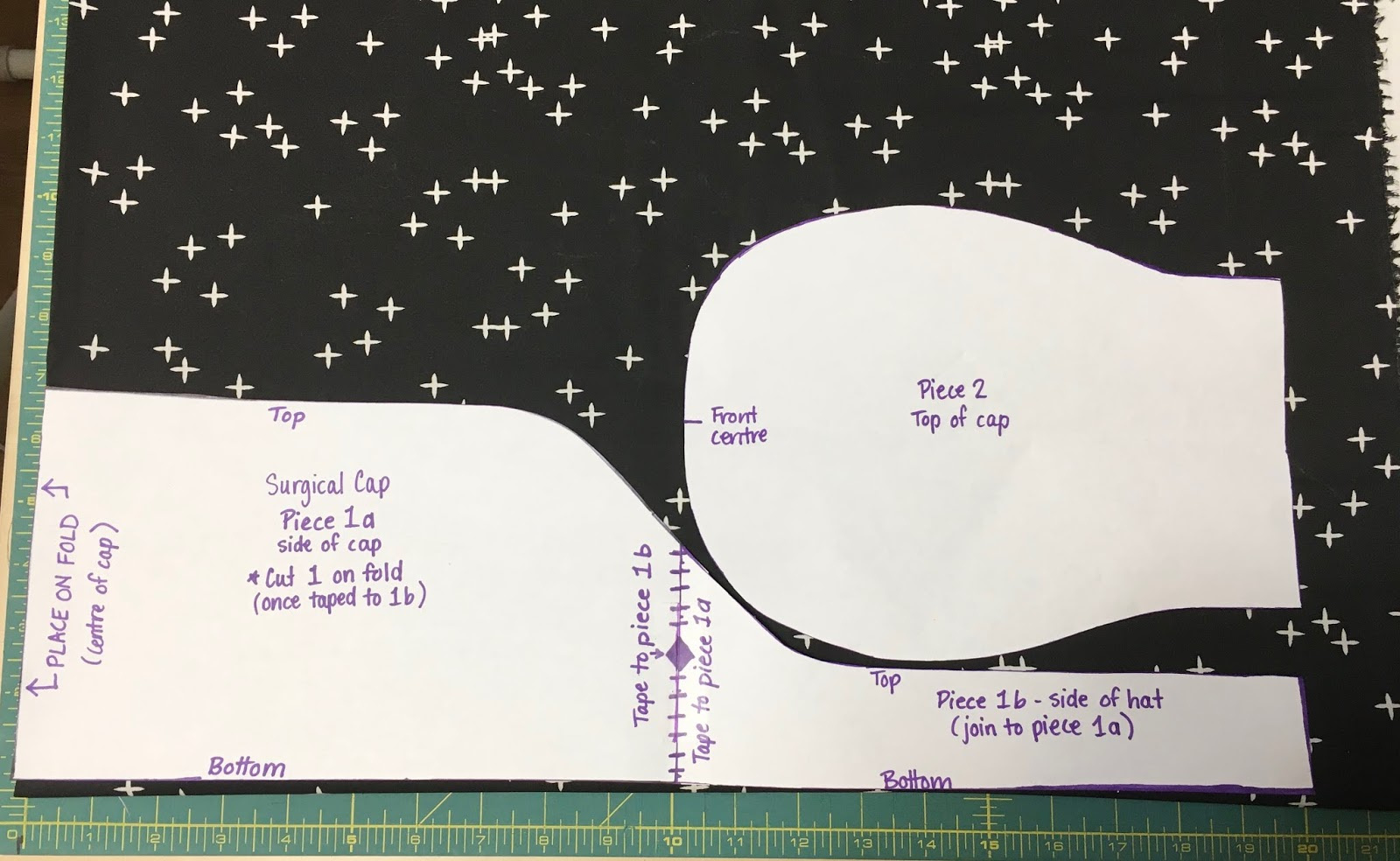 Twelve Bees Handmade: How To Sew A Surgical Cap - Pattern &amp;amp; Diy regarding Template Free Free Printable Scrub Hat Patterns