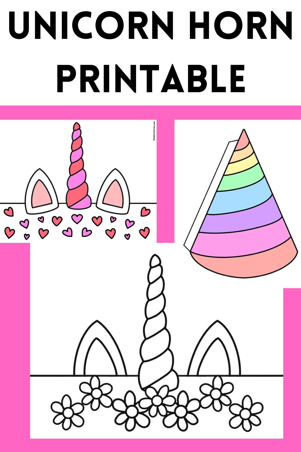Unicorn Horn Headband Template Free Printable - with Free Printable Unicorn Horn and Ears Template
