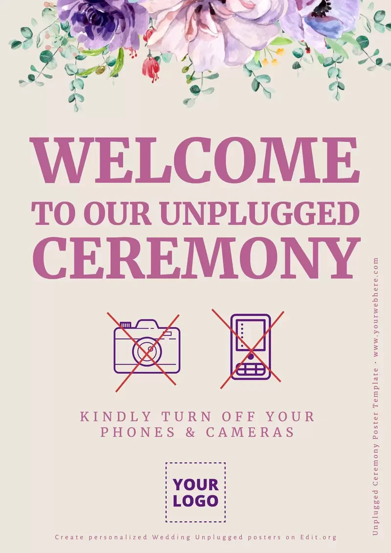 Unplugged Ceremony Sign Templates Printable pertaining to Unplugged Ceremony Sign Printable Free