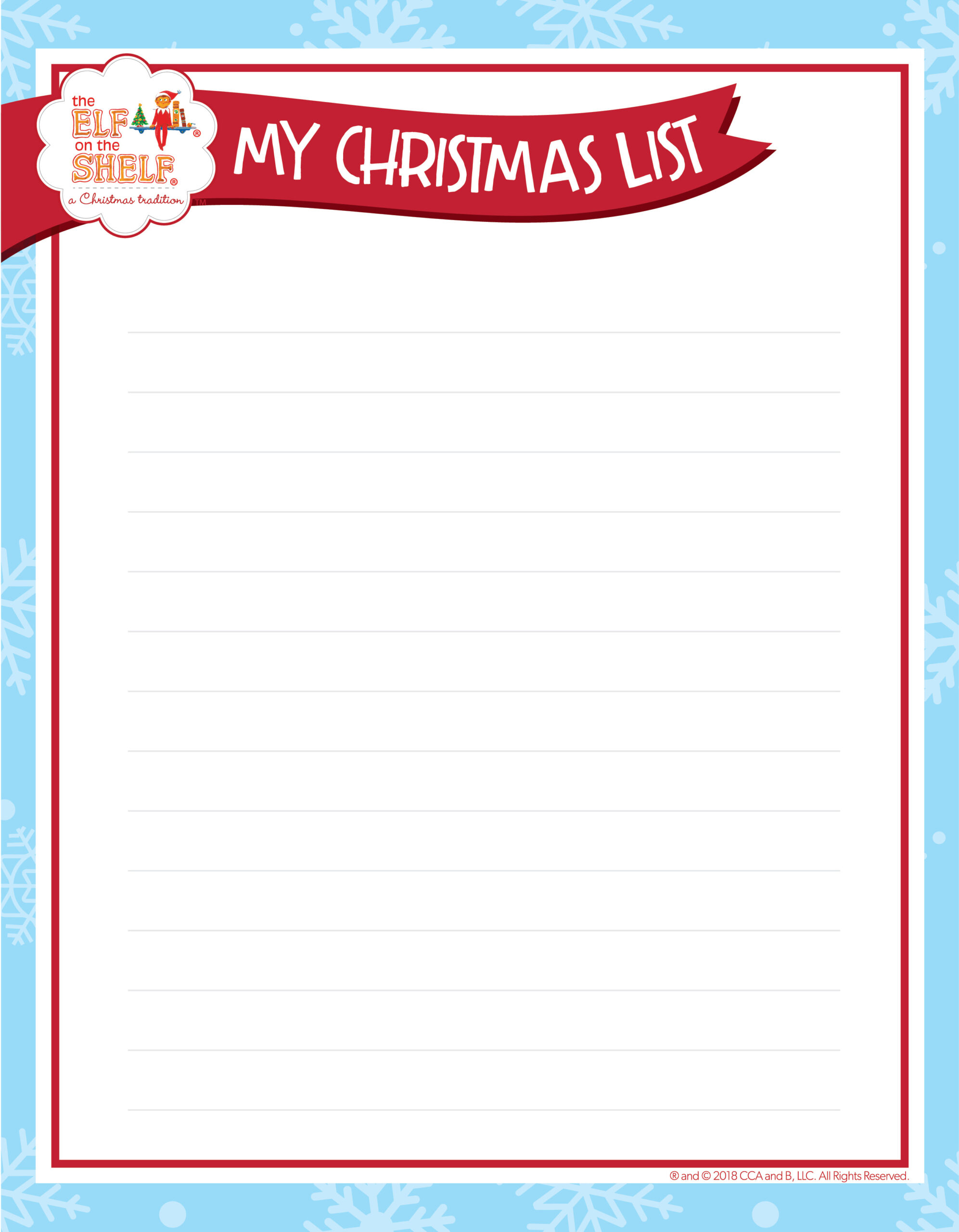 Use This Free Stationery To Write Your List To Santa | The Elf On pertaining to Elf on the Shelf Stationary Printable Free