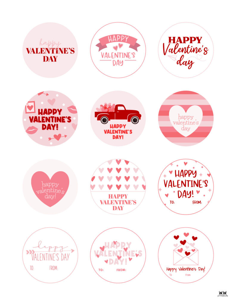 Valentine Tags - 300 Free Printable Tags | Printabulls for Free Printable Valentines Day Name Tags
