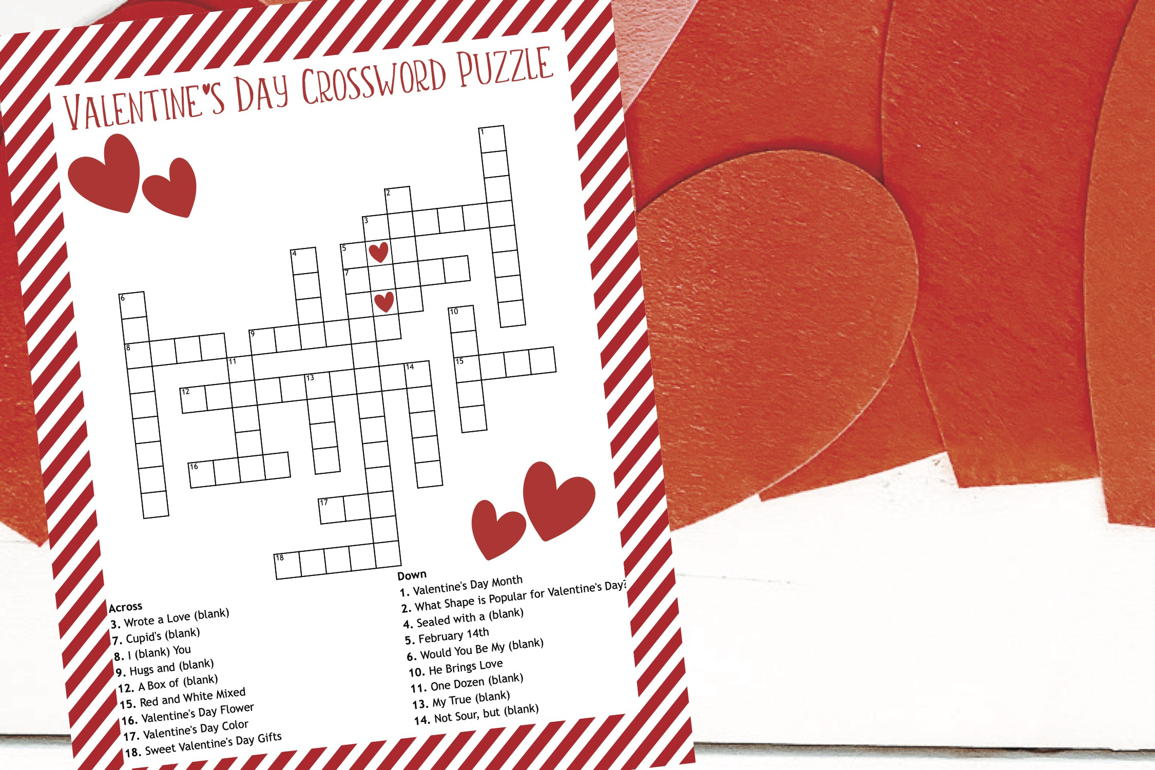 Valentine&amp;#039;S Day Activity - Everyday Party Magazine regarding Free Printable Valentine Crossword Puzzles