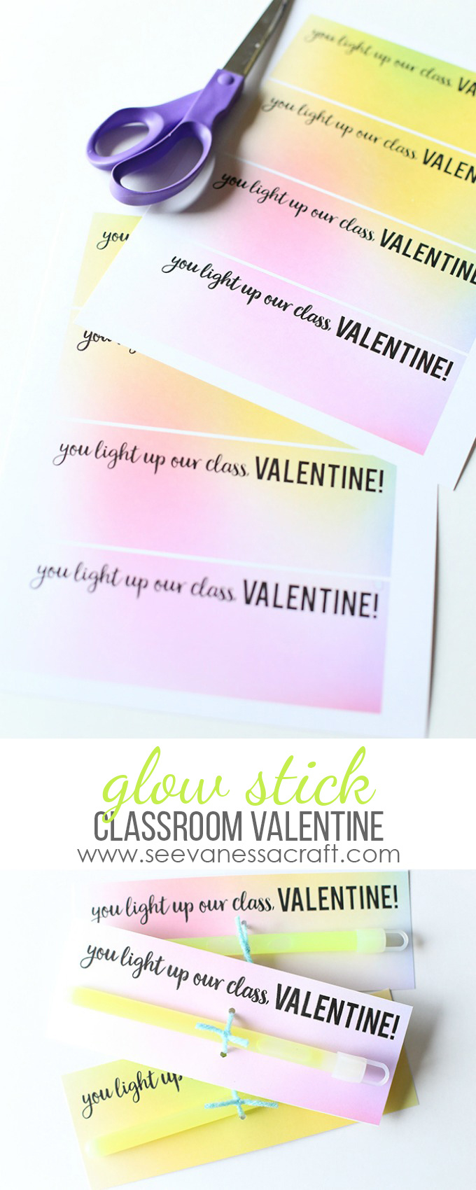 Valentine&amp;#039;S Day: Glow Stick Valentine Printable - See Vanessa Craft regarding Glow Stick Valentines Free Printables