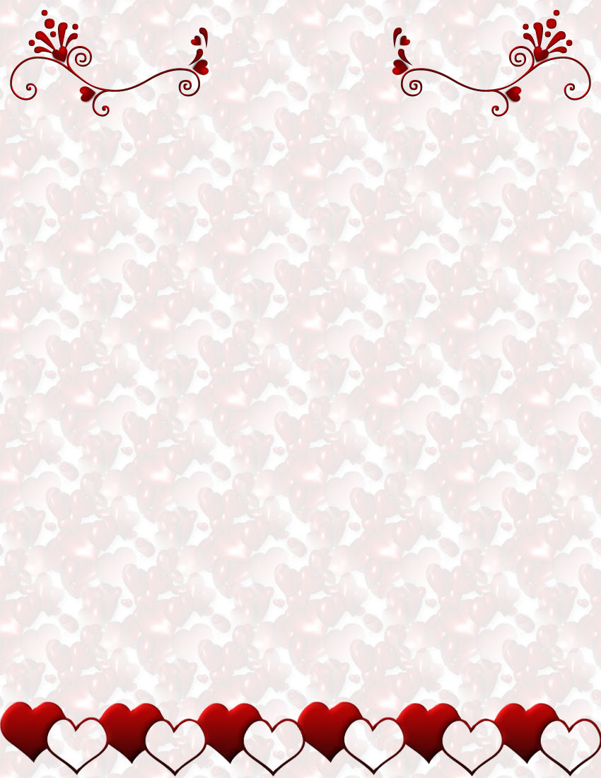 Valentines Day Stationery Theme Page 1 for Free Printable Valentine Stationery