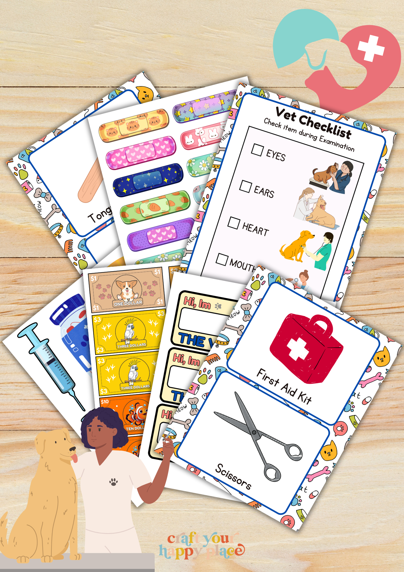 Veterinary Clinic Dramatic Pretend Play (44 Page Free Printable for Vet Clinic Dramatic Play Free Printables