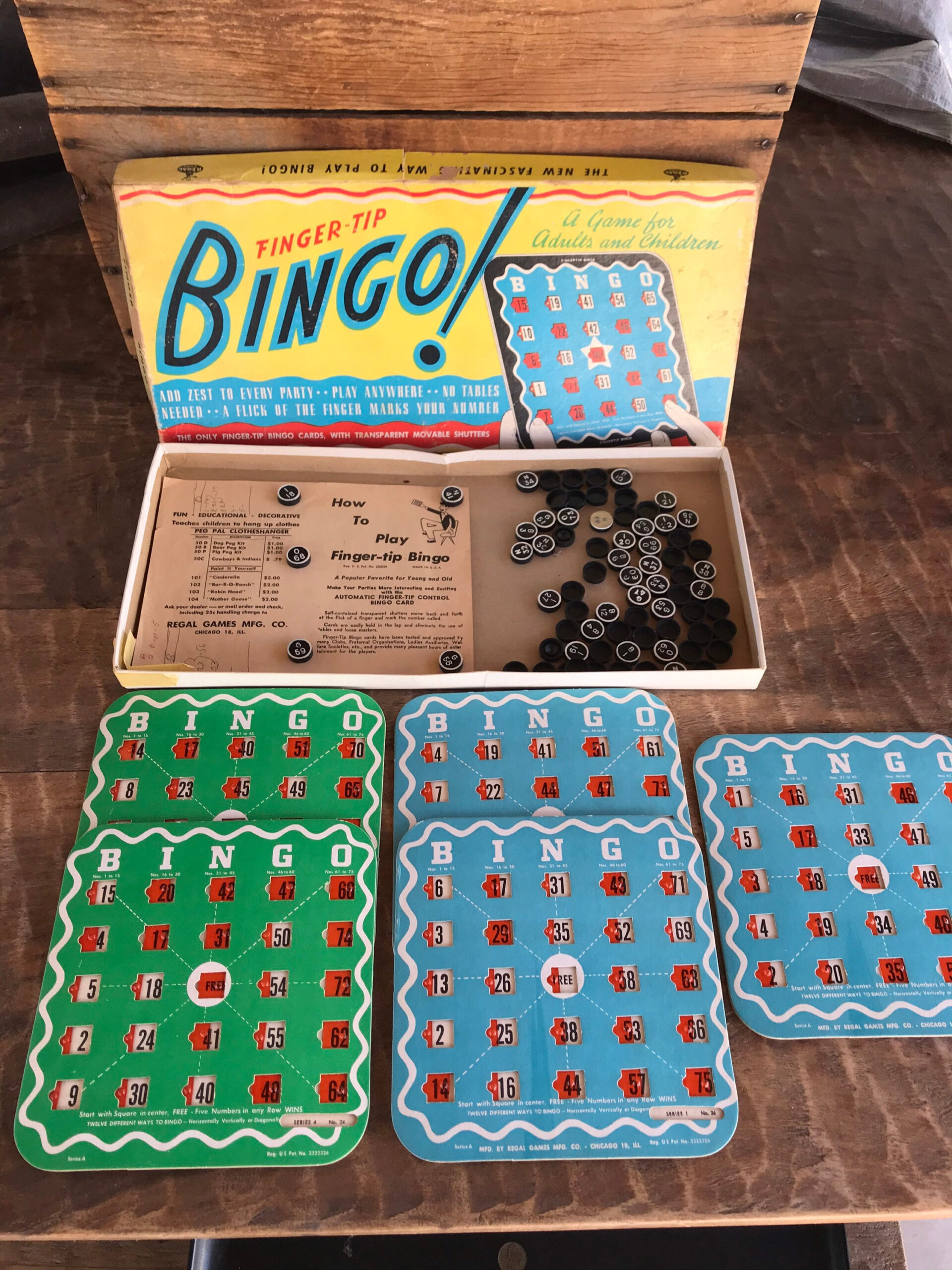 Vintage 1950S Finger Tip Bingo Gameregal Manufacturing Co - Etsy within Finger Tip Bingo Cards
