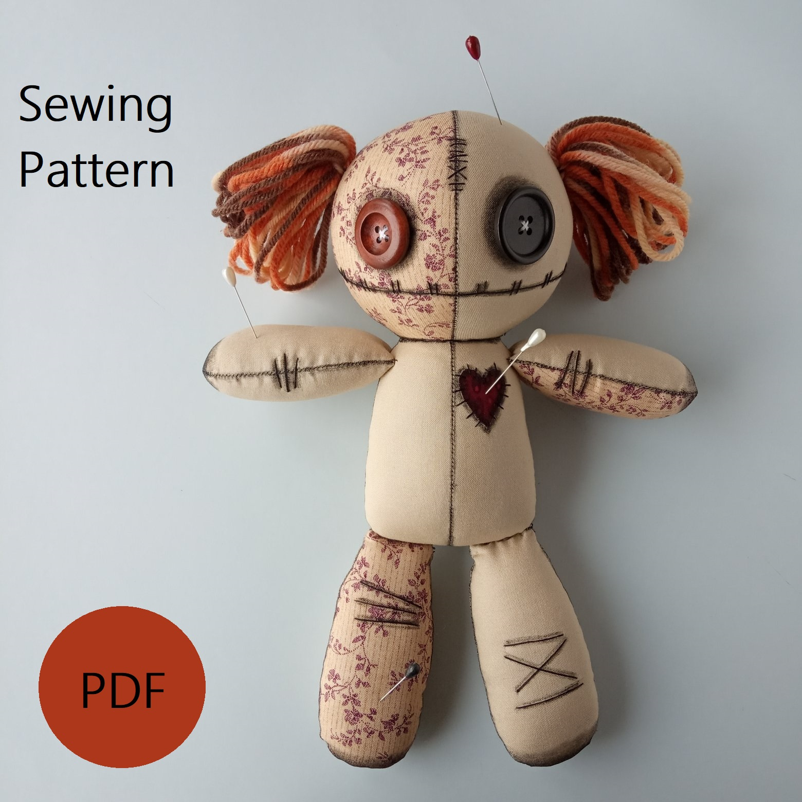 Voodoo Doll Pattern - Cute Sewing Project regarding Printable Voodoo Doll Patterns Free