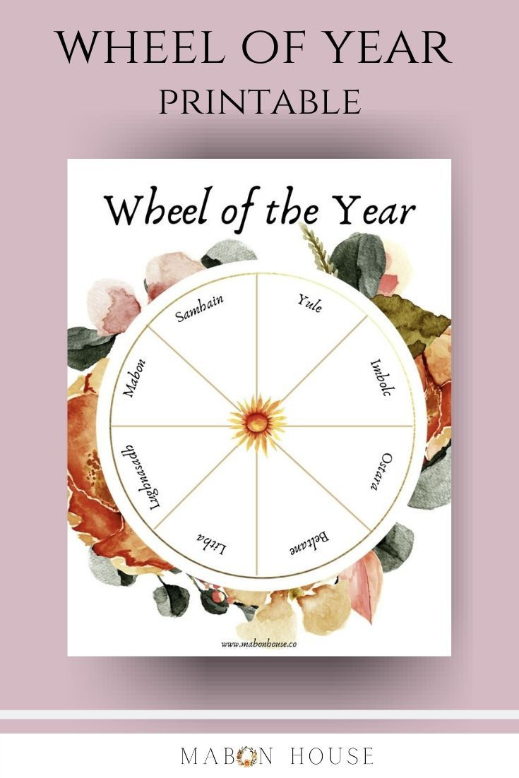 Wheel Of The Year Free Printable within Printable Wheel of the Year