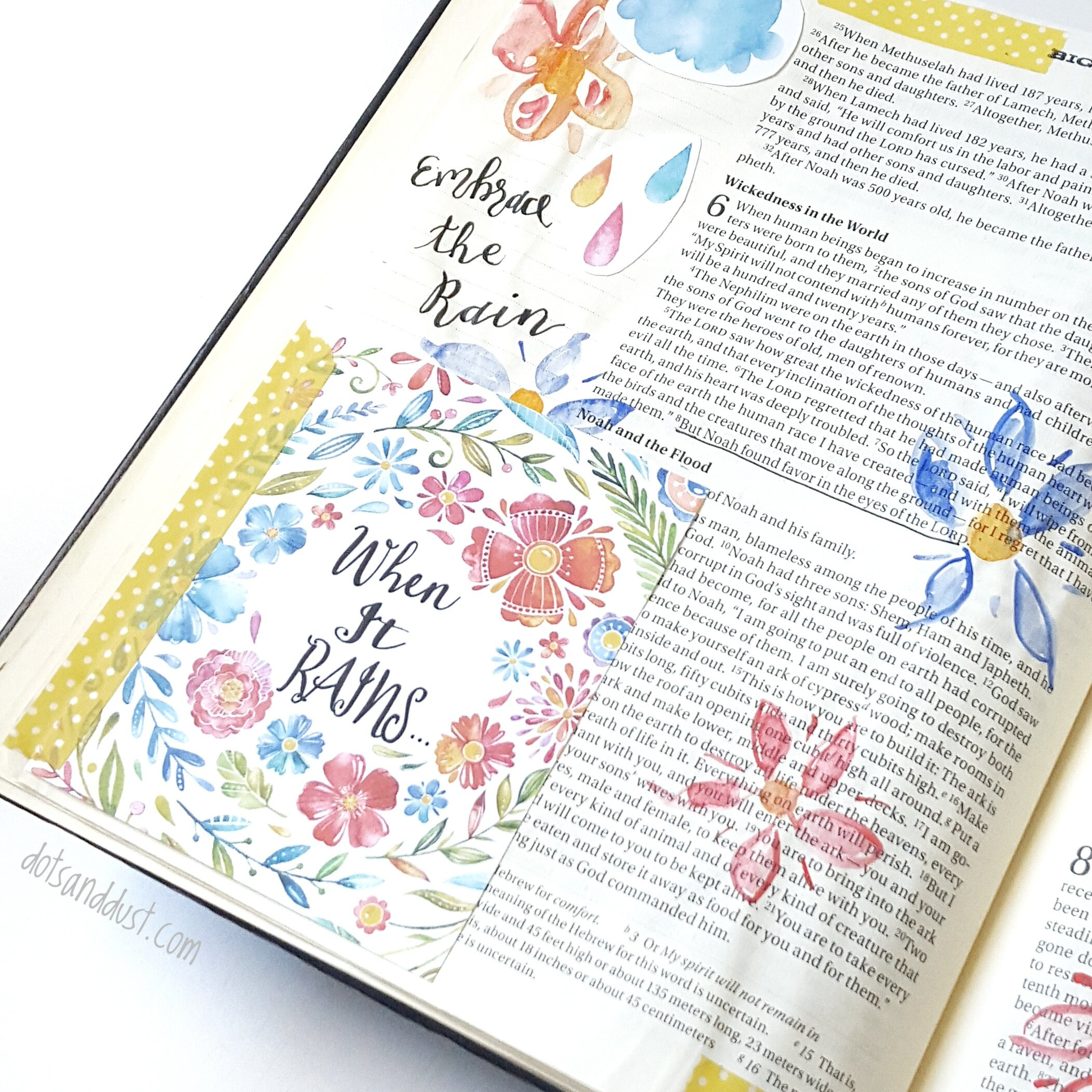 When It Rains&amp;quot; Free Bible Journaling Printable — Dots &amp;amp; Dust pertaining to Bible Journaling Free Printables