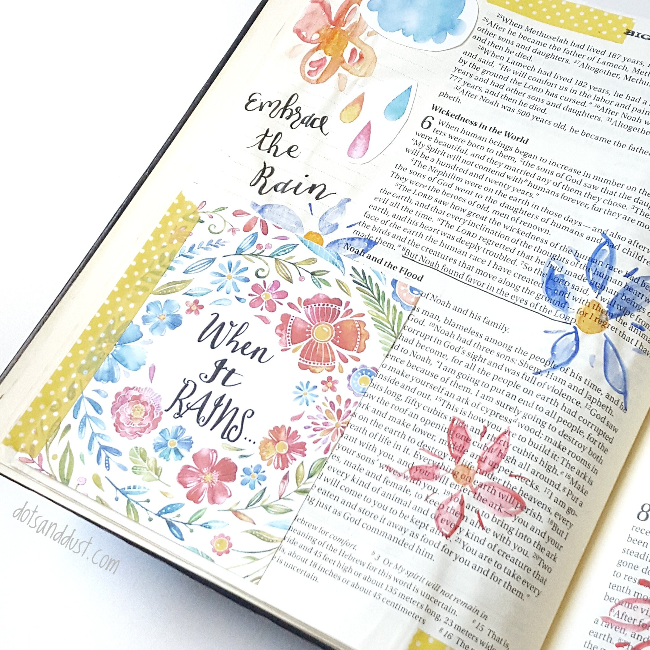When It Rains&amp;quot; Free Bible Journaling Printable — Dots &amp;amp; Dust pertaining to Bible Journaling Printables Free