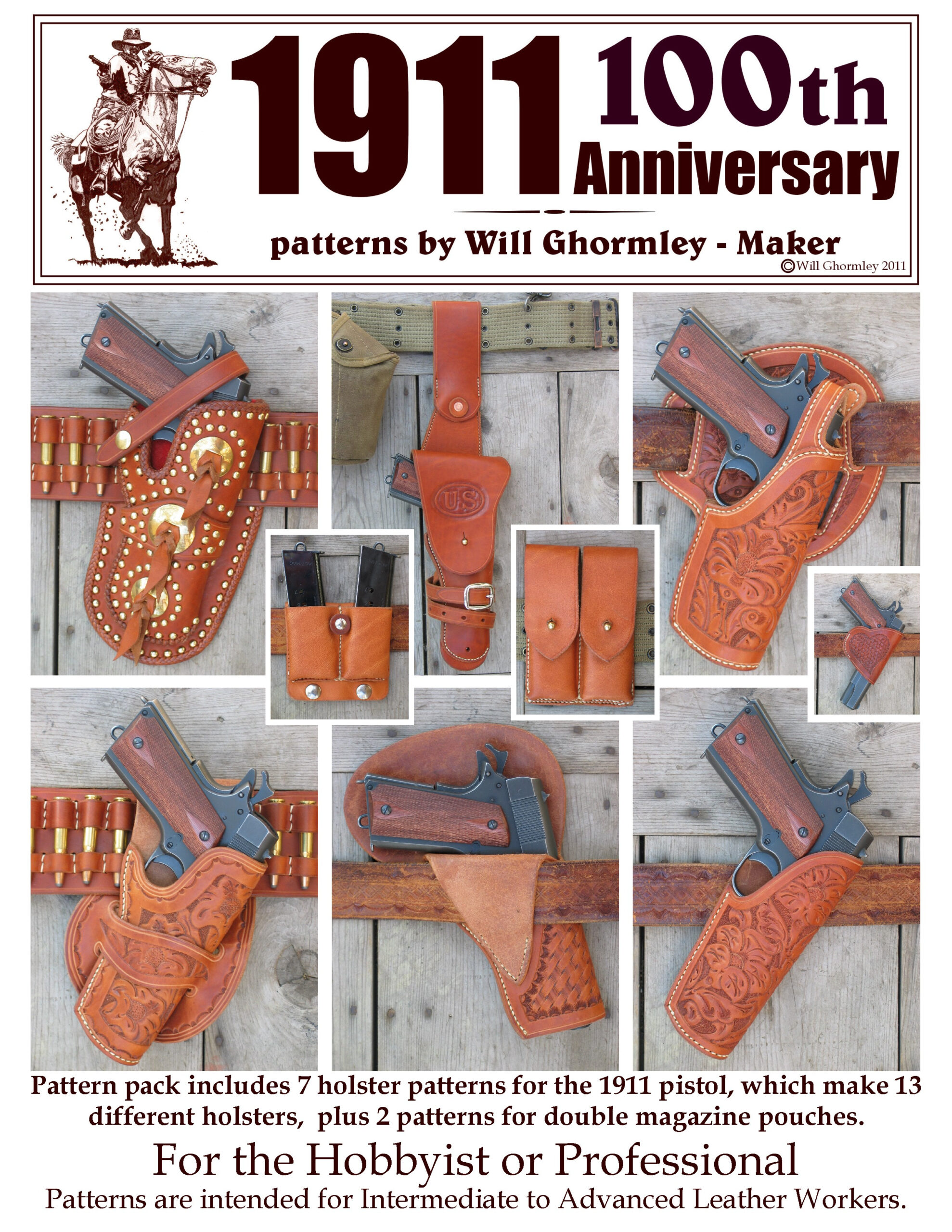 Will Ghormley - Maker, Old West Collection Patterns, Historically inside Free Printable Leather Holster Patterns