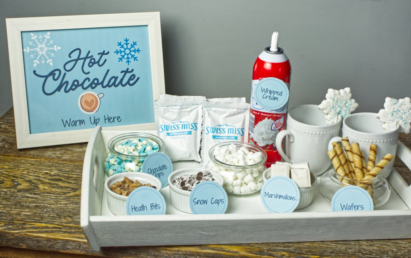 Winter Hot Chocolate Station + Free Printables - Joy In The within Free Printable Hot Chocolate Bar Printables