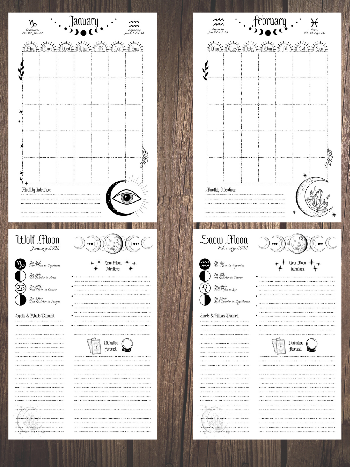 Witchy Planner Pdf 2025 throughout Free Witchy Planner Printables