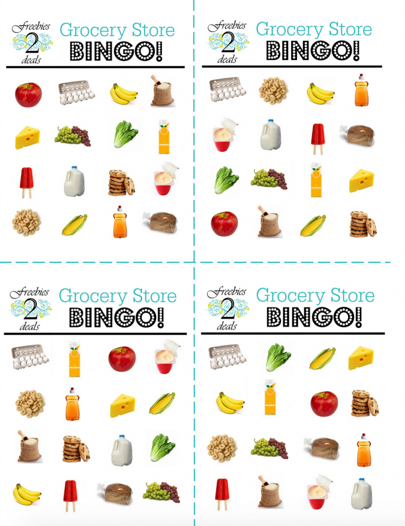 Woo-Hoo!! Free Grocery Bingo Printable Game Cards For Your Kids with Free Printable Healthy Food Bingo Cards