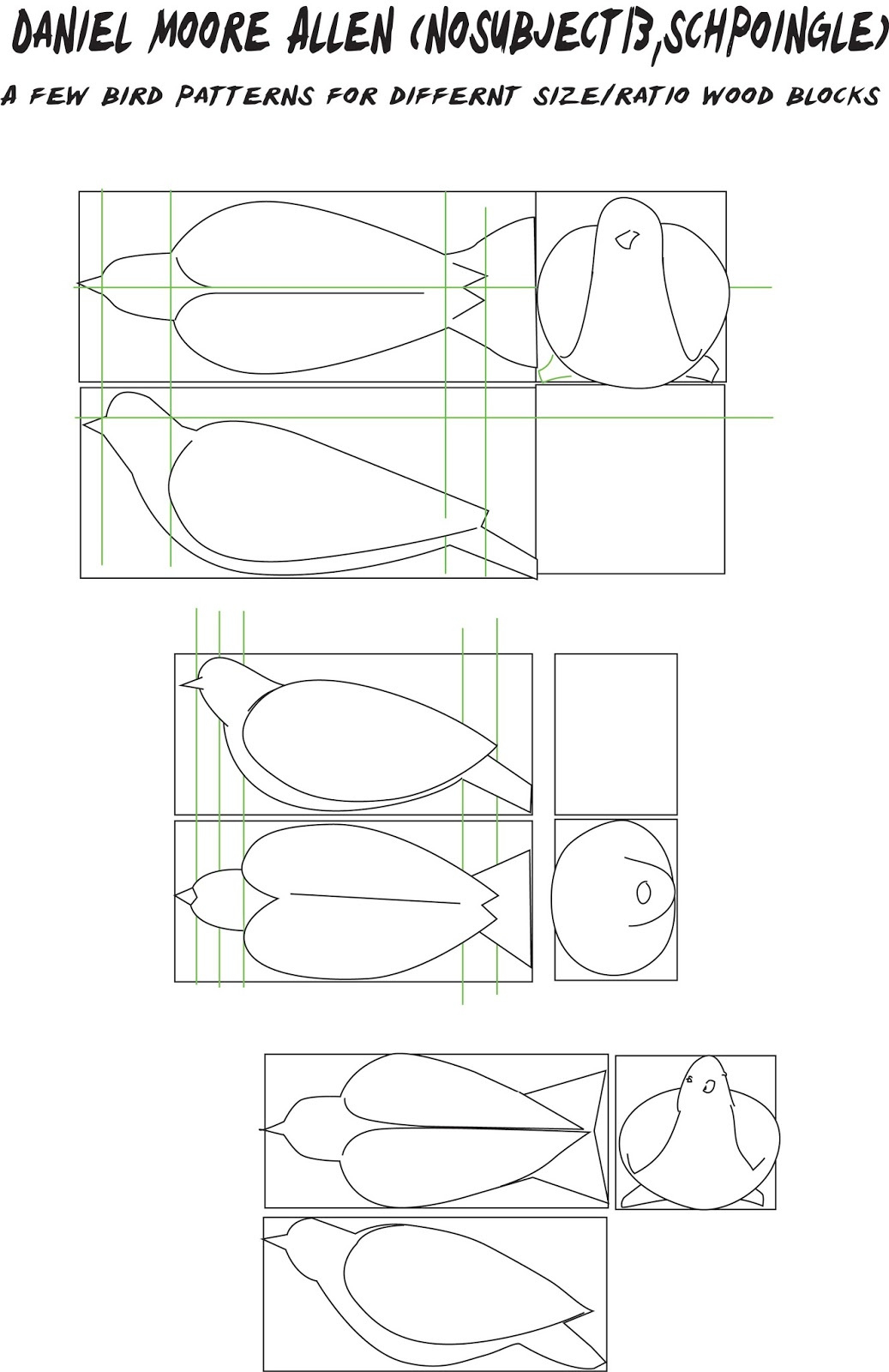 Woodcarving, Whittling Project. Small Easy Birds From Basswood intended for Printable Bird Carving Patterns