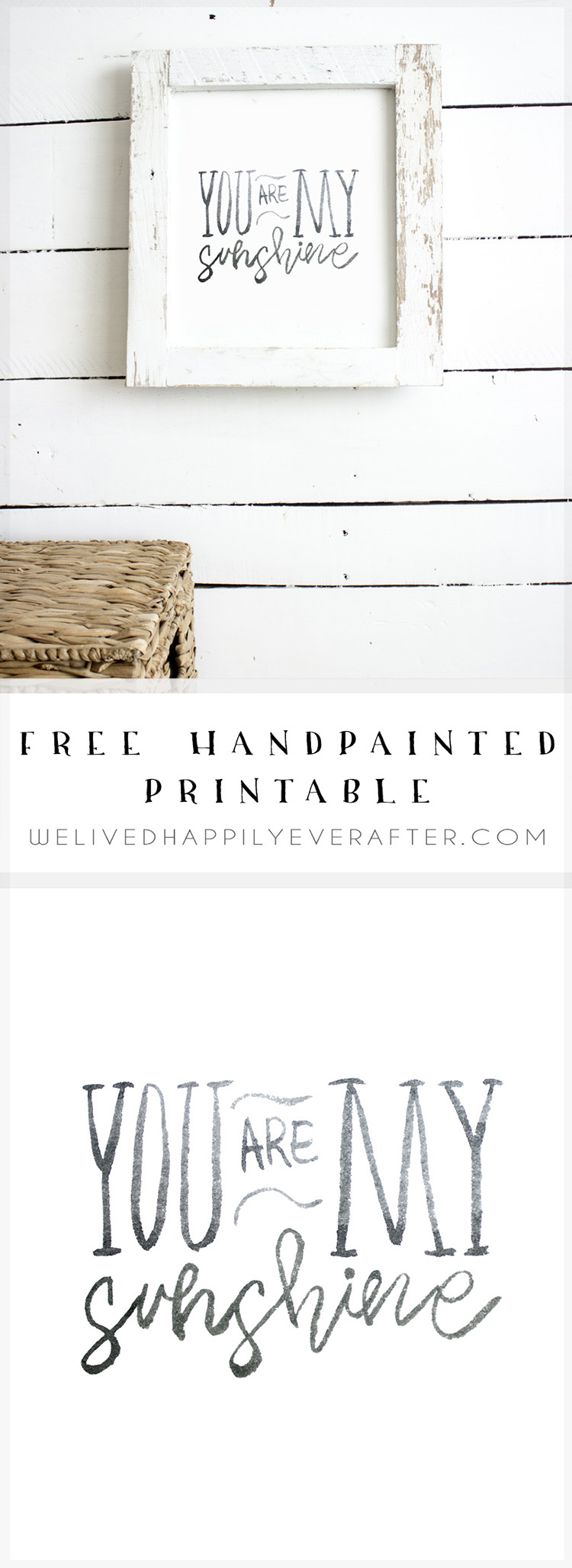 You Are My Sunshine” Free Printable Farmhouse Digital Artwork | We pertaining to Free Printable &amp;#039;You Are My Sunshine&amp;#039; Lyrics