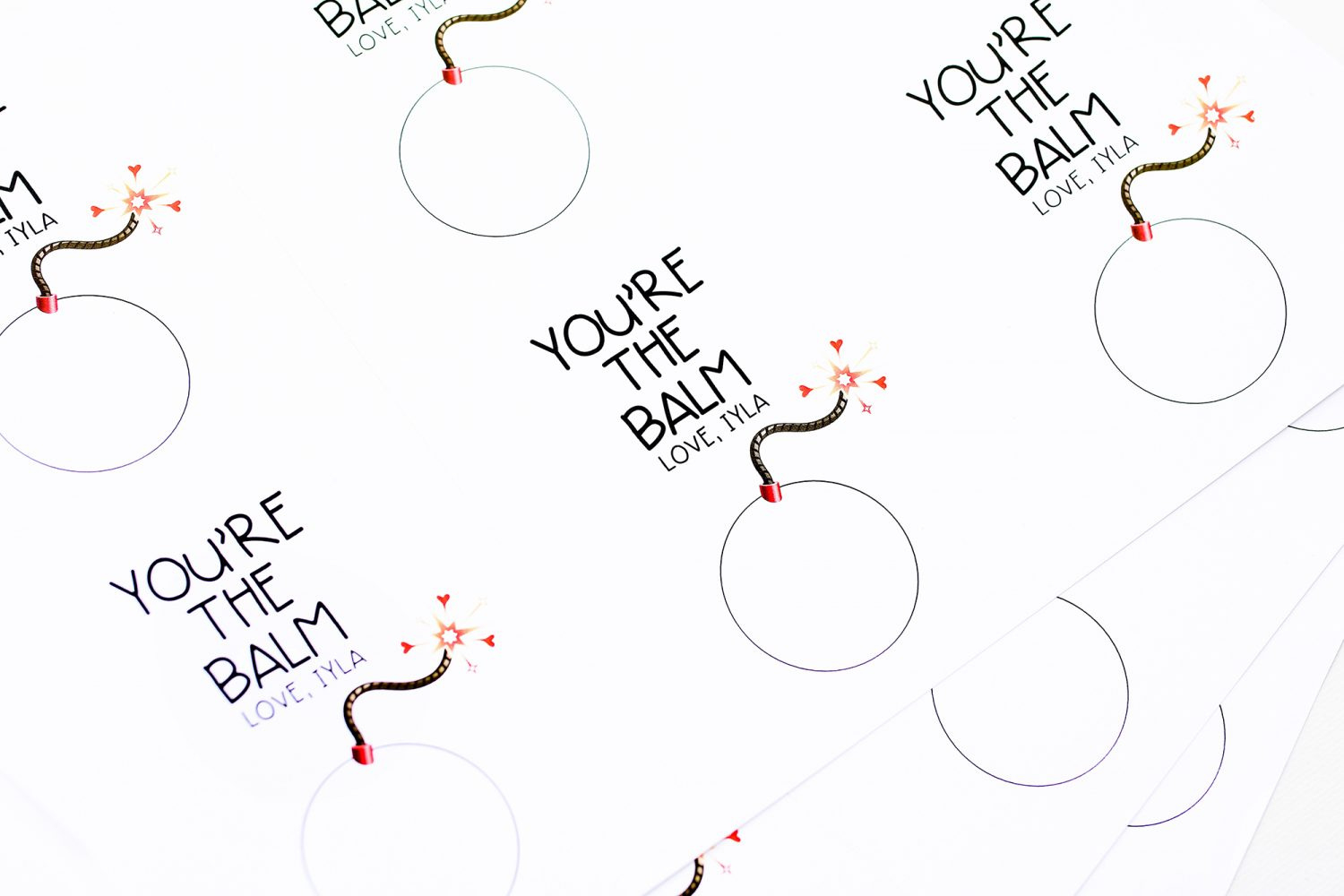 You&amp;#039;Re The Balm Valentine Printable - The Super Mom Life in You&amp;#039;Re The Balm Valentine Free Printable