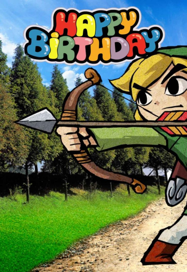 Zelda Printable Birthday Cards — Printbirthday.cards with Legend Of Zelda Birthday Card Printable Free