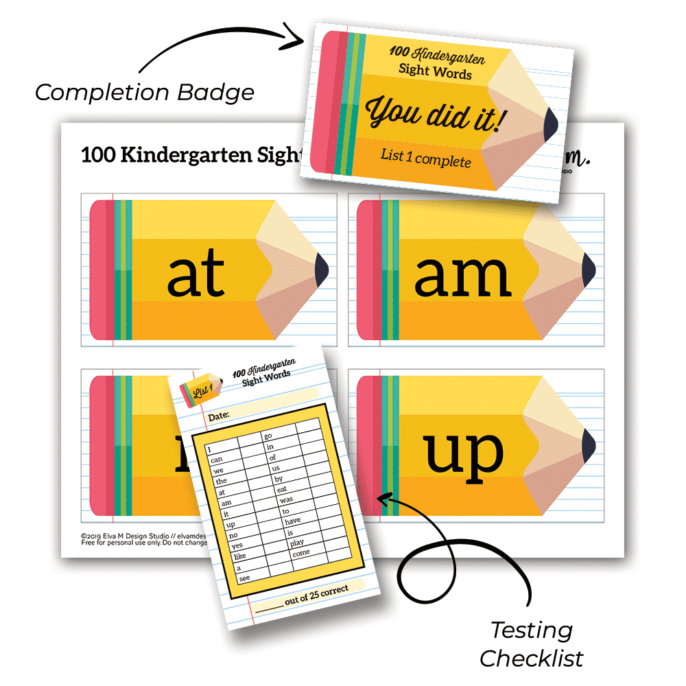 100 Kindergarten Sight Words Printable Flash Cards - Paris Corporation inside Free Printable Sight Word Cards