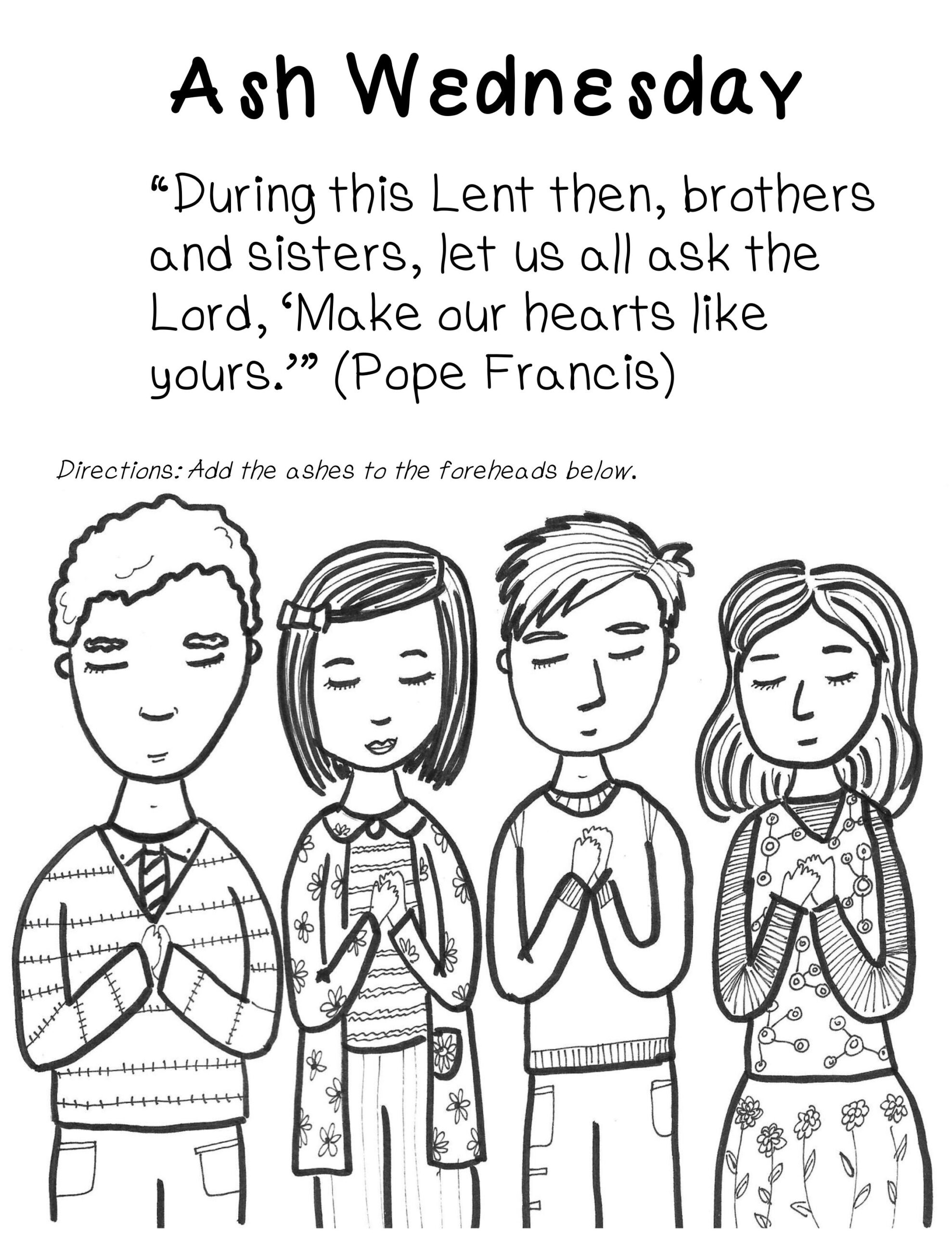 11 Ash Wednesday Ideas | Ash Wednesday, Catholic Kids, Lent intended for Free Printable Ash Wednesday Coloring Page