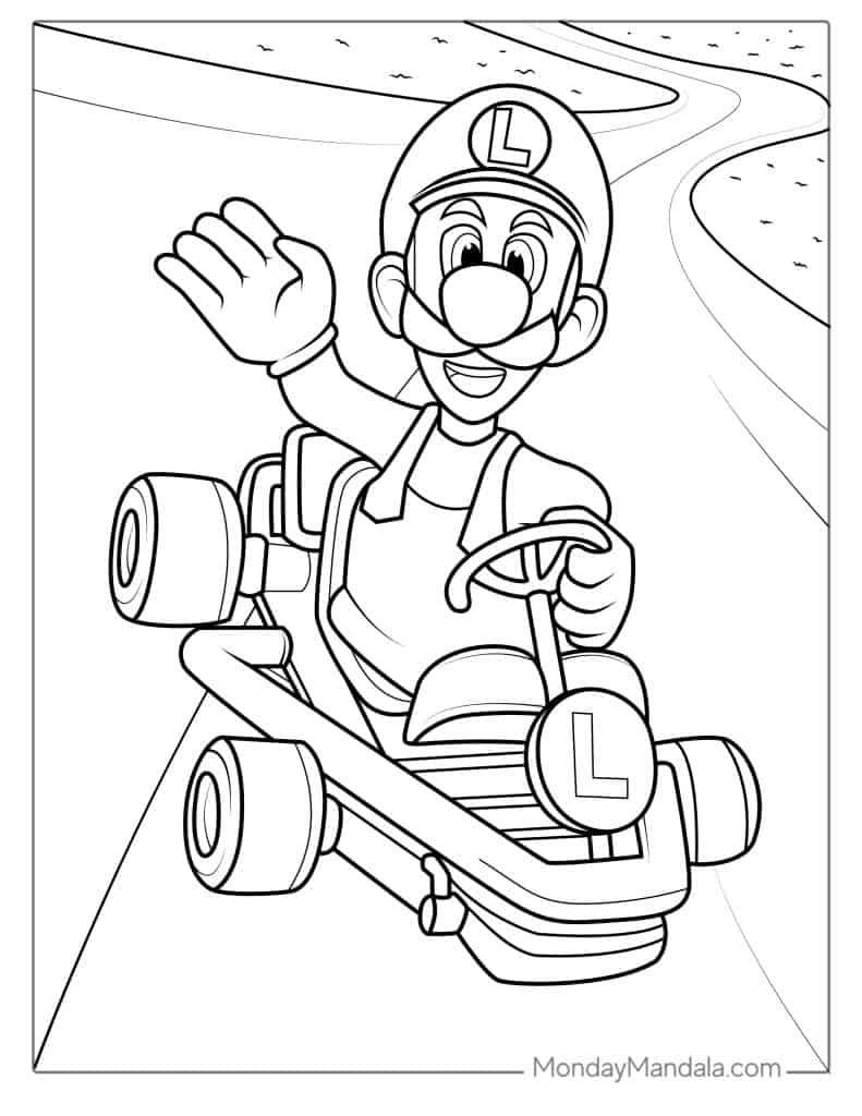 20 Cute Luigi Coloring Pages (Free Pdf Printables) pertaining to Free Printable Luigi Coloring Pages