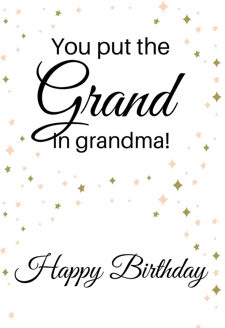 22 Awesome Grandma Printable Birthday Cards (Free) — Printbirthday with Happy Birthday Grandma Printable