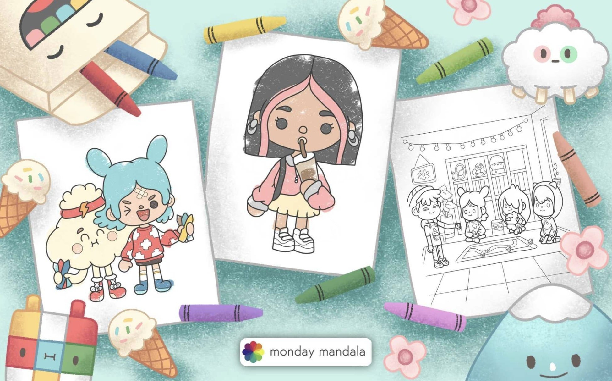 24 Toca Boca Coloring Pages (Free Pdf Printables) for Toca Boca Free Printables