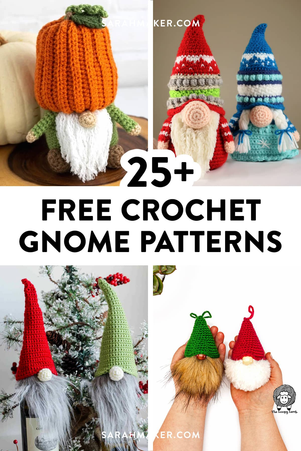 25 Free Crochet Gnome Patterns - Sarah Maker intended for Printable Crochet Gnome Pattern Free