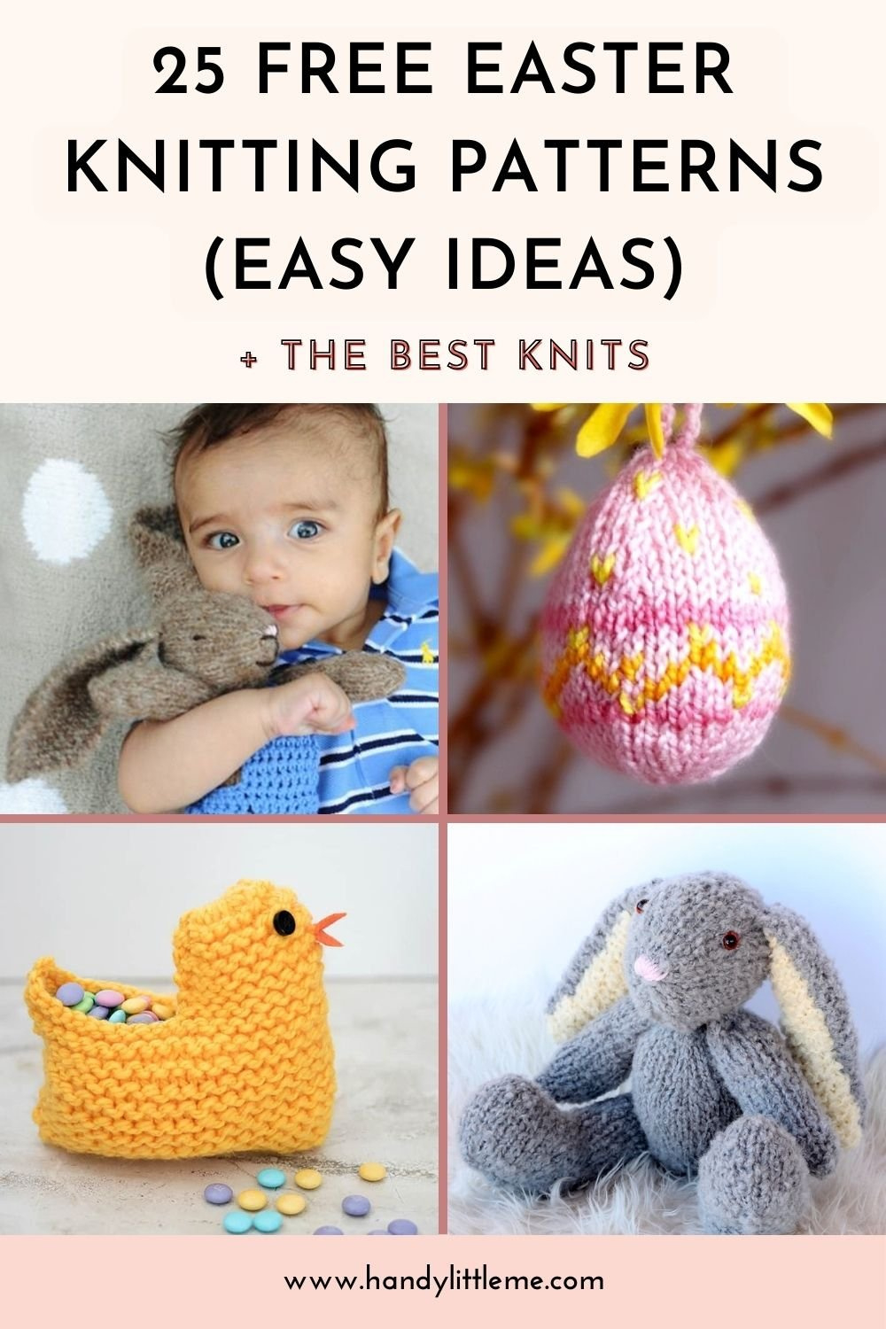 25 Free Easter Knitting Patterns (Easy Ideas) - Handy Little Me for Free Knit Easter Patterns