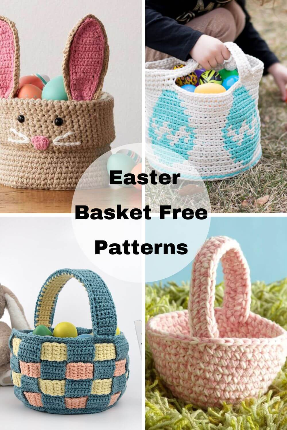 Small Crochet Easter Basket Pattern Free FREE Printable HQ