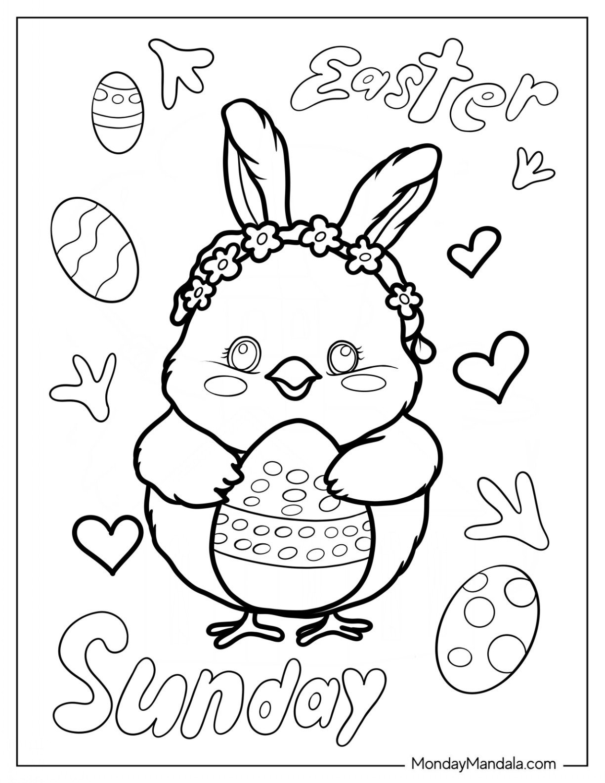 300 Easter Coloring Pages (Free Pdf Printables) regarding Easter Colouring in Stencil
