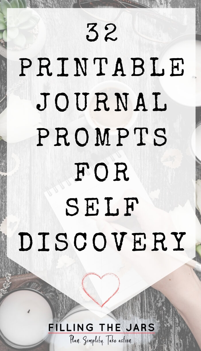 32 Journal Prompts For Self-Discovery And Clarity {Free Printable intended for Free Printable Journal Prompts